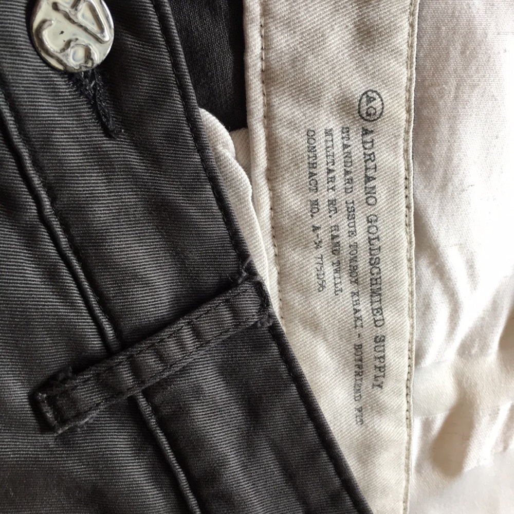 Deep gray twill “tomboy” pant